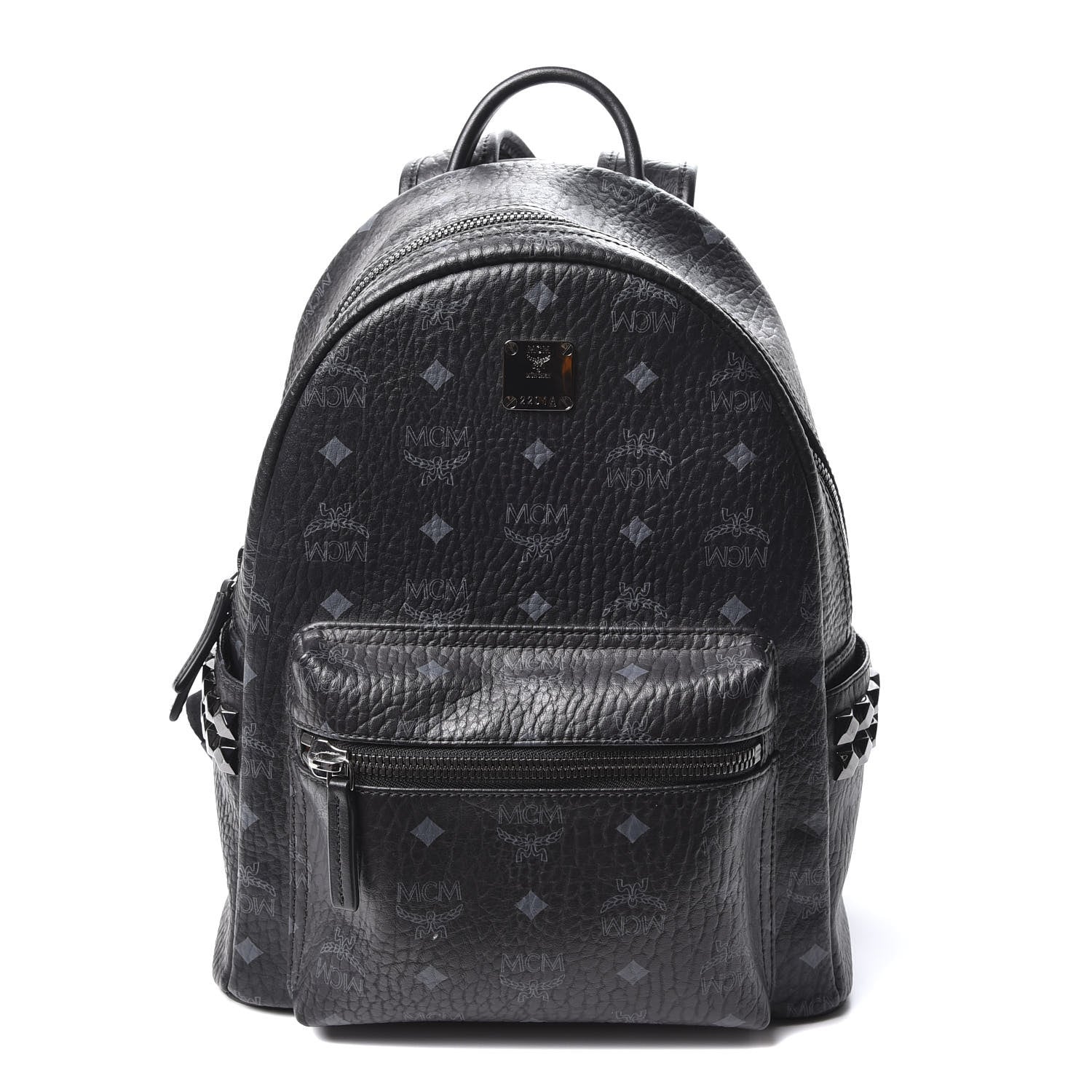 MCM Visetos Small Side Stud Stark Backpack Black 1 of 11