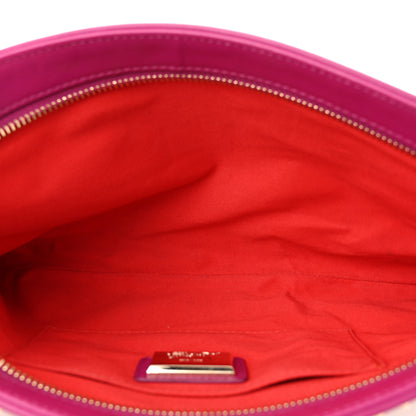 Christian Louboutin Calfskin Studded Loubiposh Chain Clutch Rose Indien Gold 5 of 9