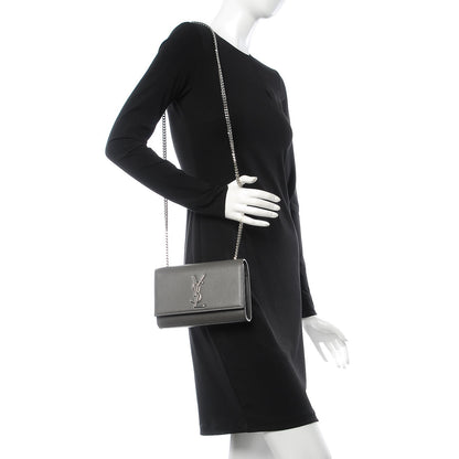 Saint Laurent Grain De Poudre Small Monogram Kate Satchel Earth 2 of 7
