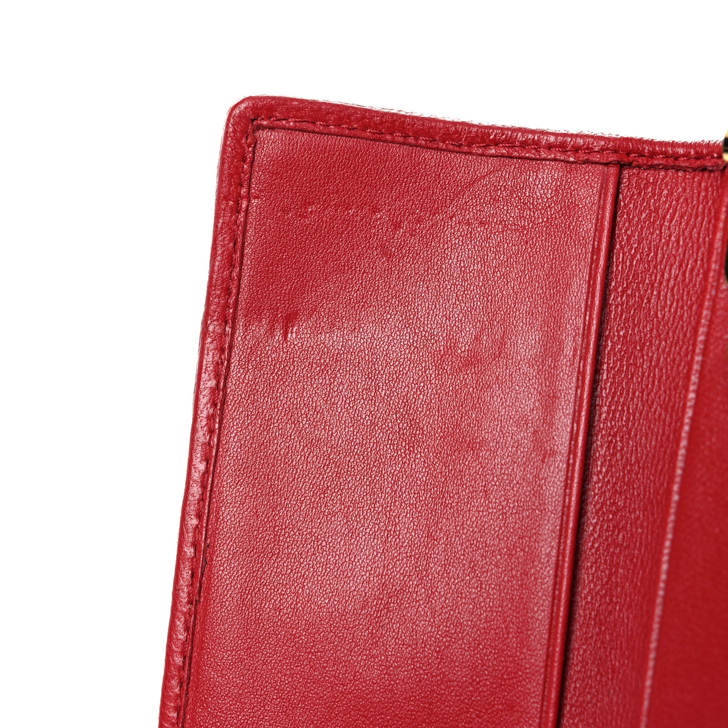 Nappa Matelasse Flap Card Holder Key Ring Fuoco