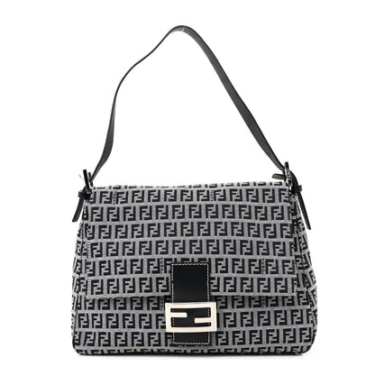 Fendi Zucchino Mama Baguette Navy 1 of 18