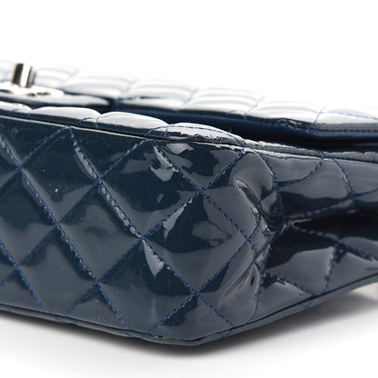 Chanel Patent Quilted Medium Double Flap Navy 8 of 9