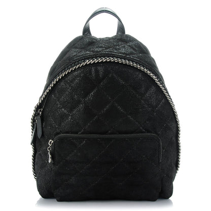Stella McCartney Shaggy Deer Quilted Mini Falabella Backpack Black 1 of 9