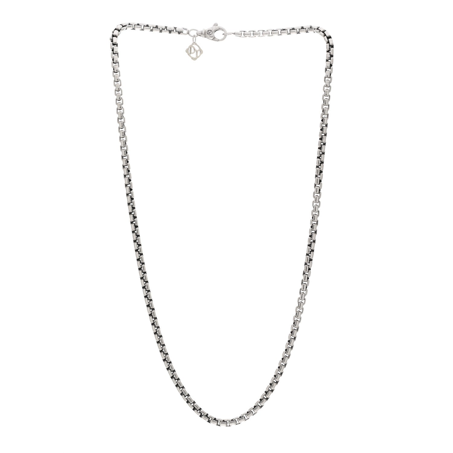 David Yurman Sterling Silver 14K Yellow Gold 3.6mm Box Chain Necklace 18" 3 of 4