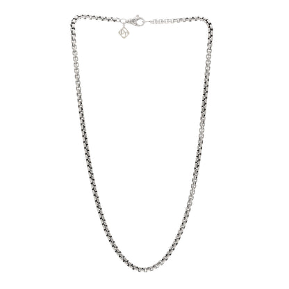 David Yurman Sterling Silver 14K Yellow Gold 3.6mm Box Chain Necklace 18" 3 of 4