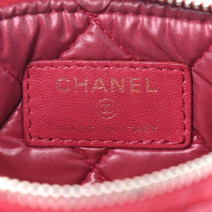 Chanel Lambskin Quilted Small Cosmetic Case Red 7 of 8