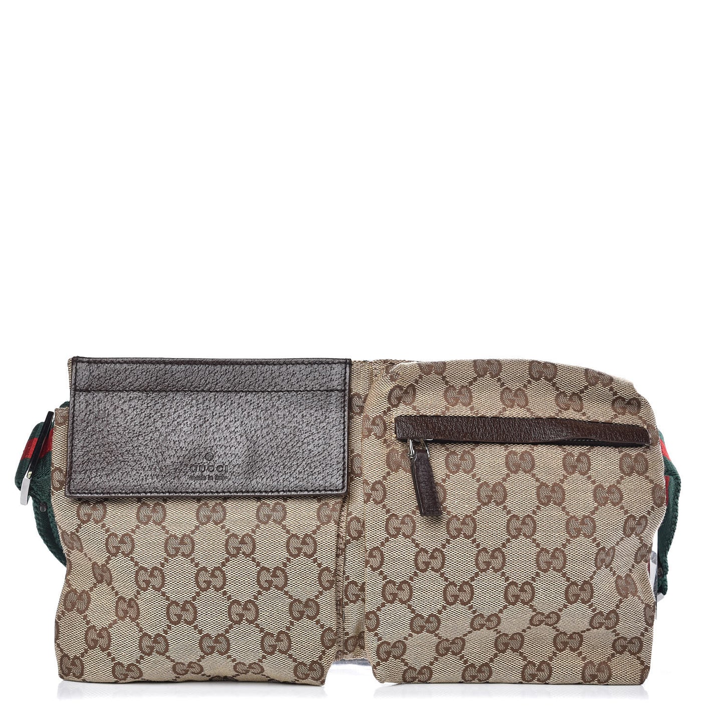 Monogram Web Belt Bag Dark Brown