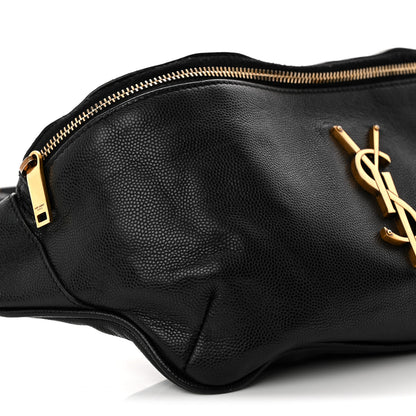 Saint Laurent Grain De Poudre Monogram Belt Bag Black 9 of 10