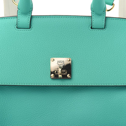 MCM Grained Calfskin Medium Milla Convertible Backpack Oasis Green 11 of 11