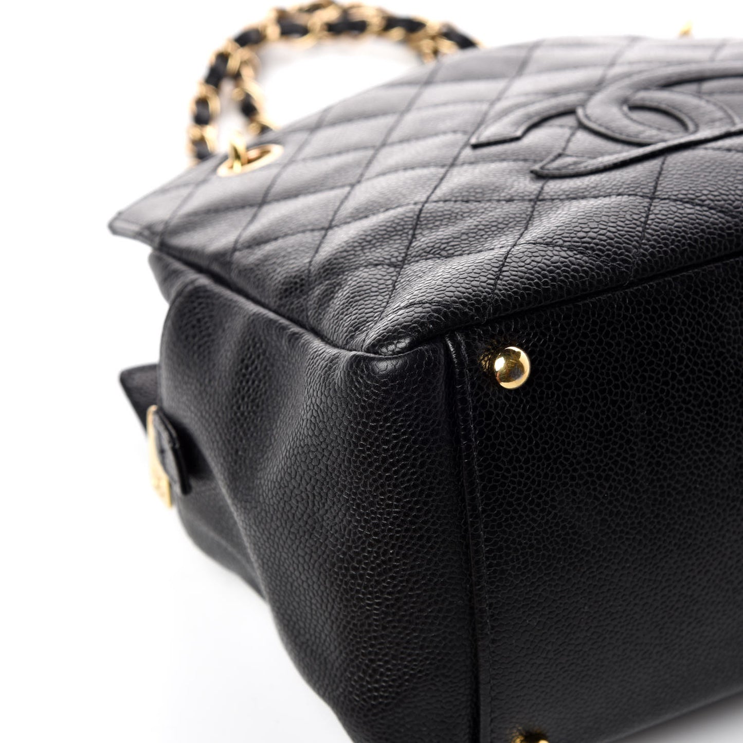 Caviar Quilted Petit Timeless Tote PTT Black
