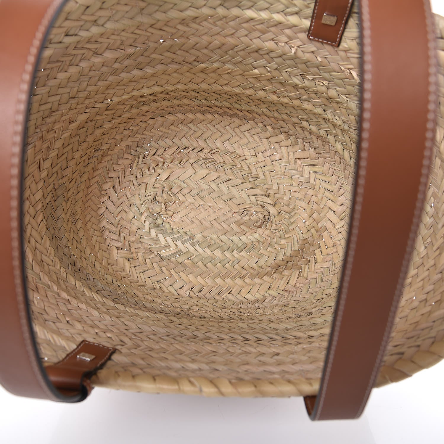 Loewe Raffia Basket Tote Bag Natural Tan 5 of 9