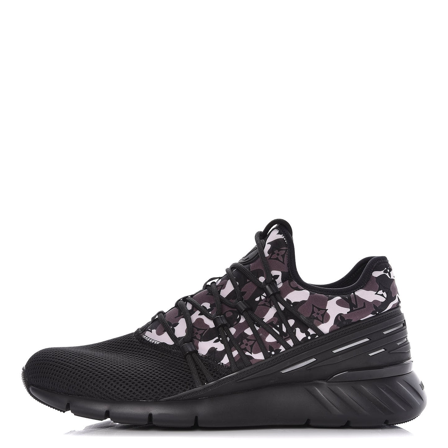 Neoprene Mesh Rubber Monogram Camo Fastlane Low Sneakers 10 Black