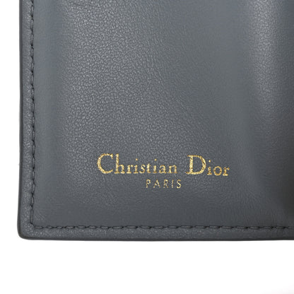 Christian Dior Grained Calfskin Supple Cannage Caro Dahlia Wallet Cloud Blue 6 of 13