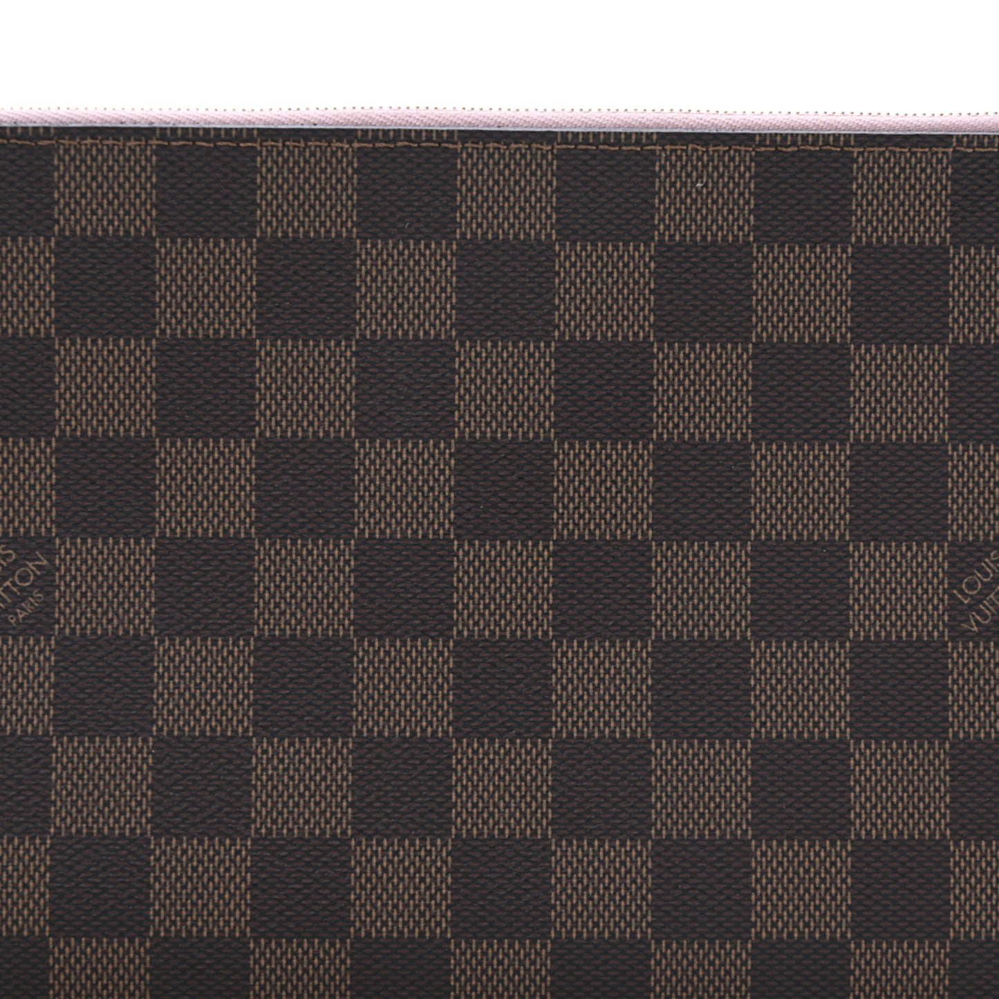 Damier Ebene Neverfull MM GM Pochette Rose Ballerine