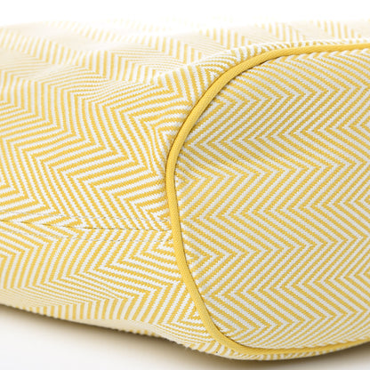 Hermes Canvas Panier De Plage Tote Yellow 10 of 13