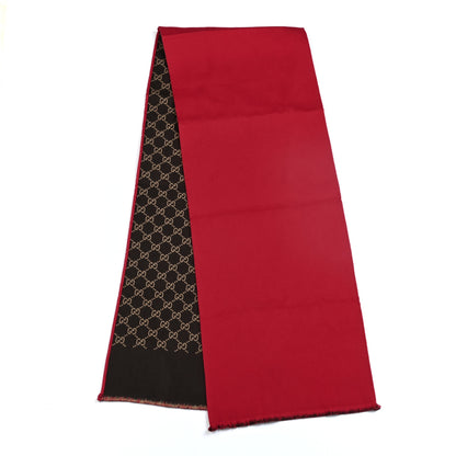 Gucci Wool Silk GG Monogram Ripon Simple Scarf Flame 2 of 4