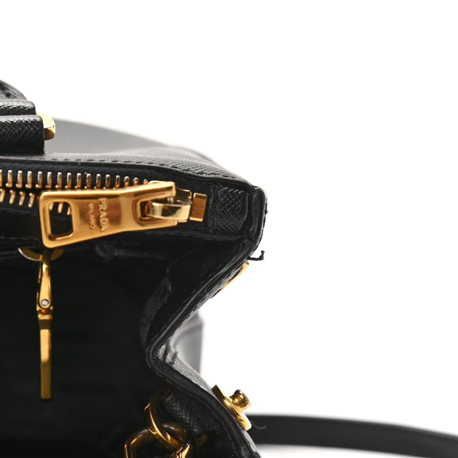 Prada Saffiano Small Galleria Double Zip Tote Black 10 of 10