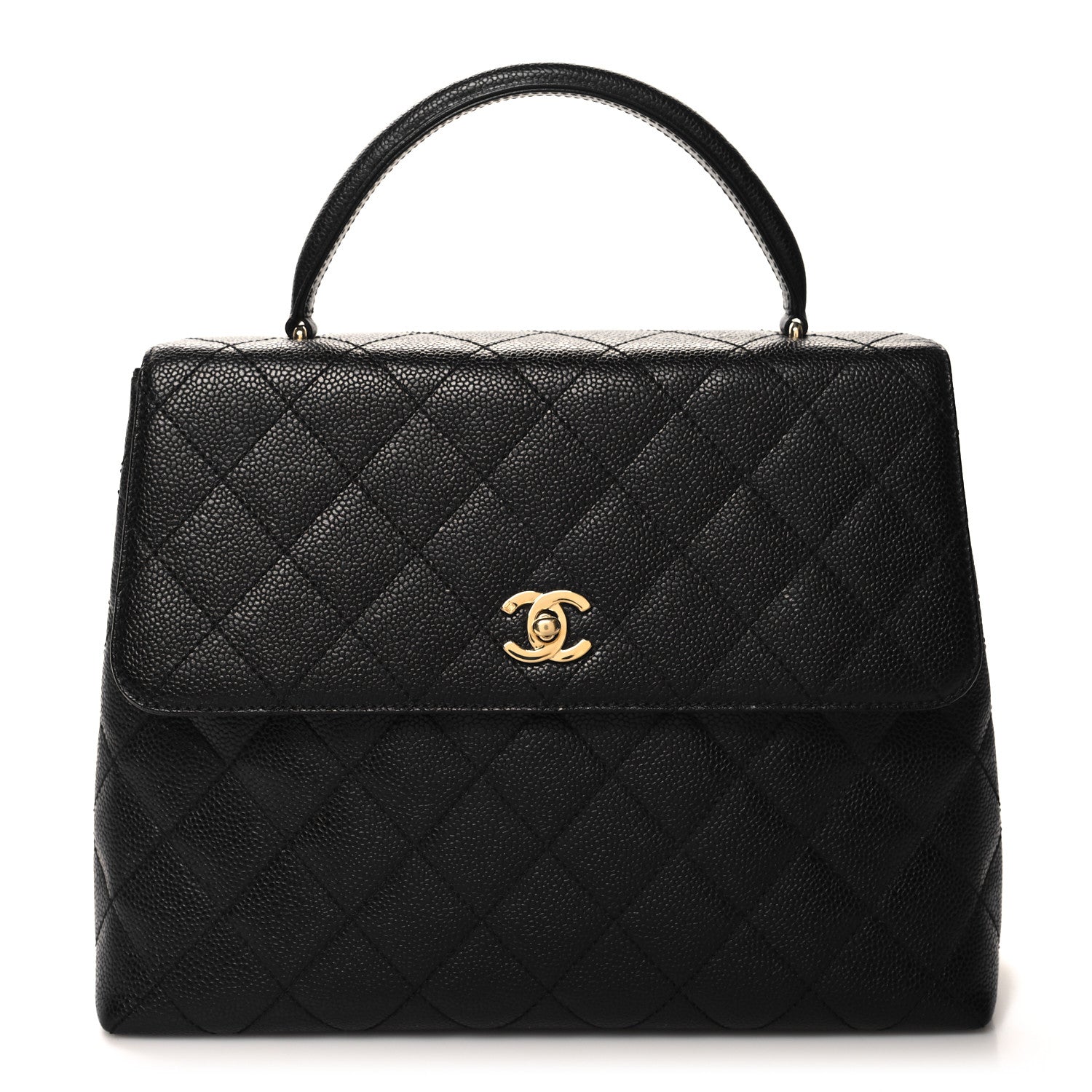 Chanel Caviar Quilted Jumbo Kelly Flap Black 1 of 12