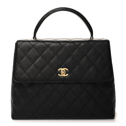 Chanel Caviar Quilted Jumbo Kelly Flap Black 1 of 12