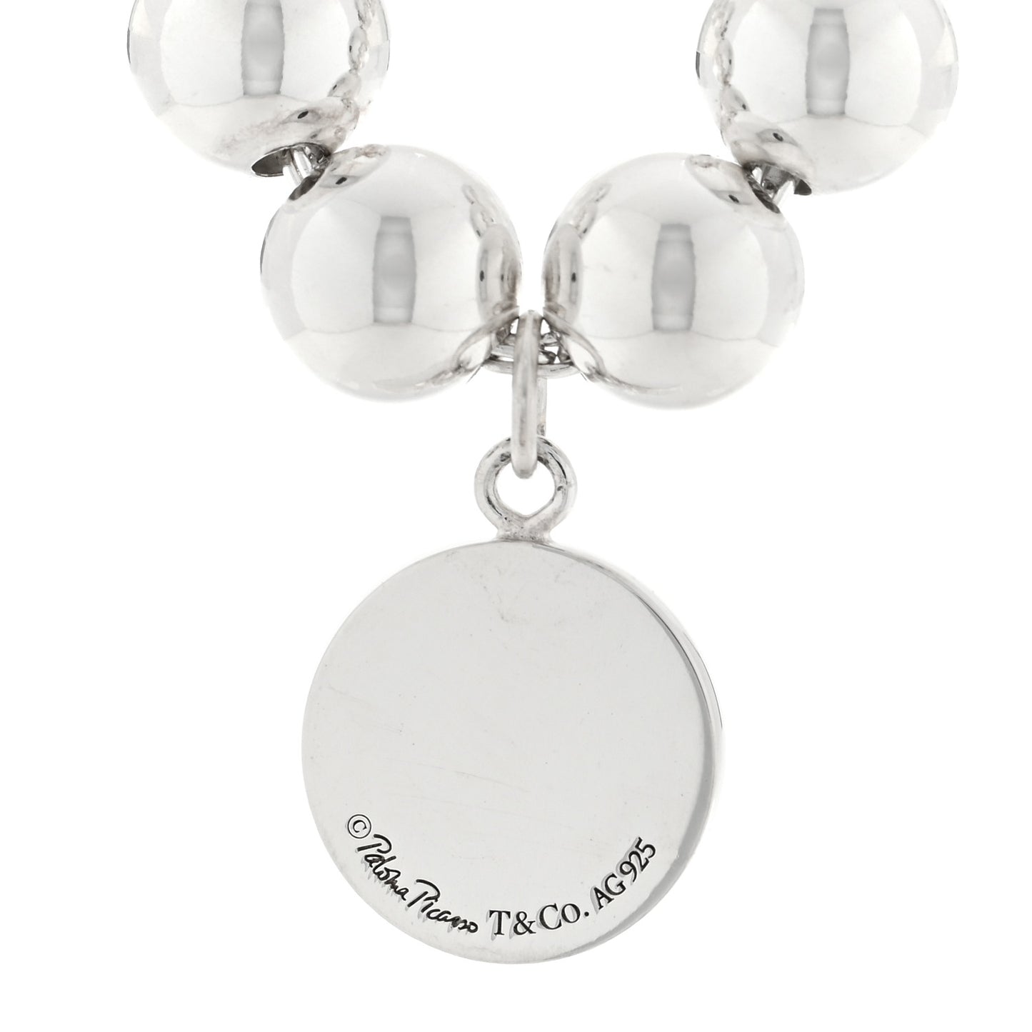 Sterling Silver 8mm Paloma Picasso Bead Loving Heart Tag Bracelet