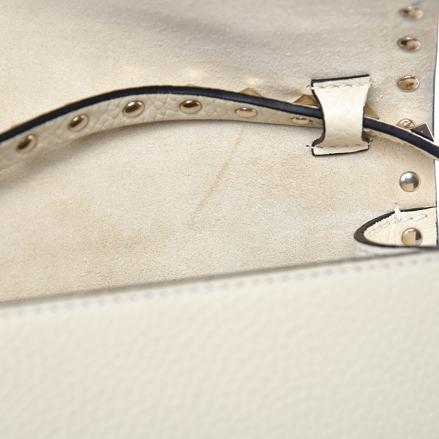 Valentino Garavani Pebbled Calfskin Medium Rockstud Flip Lock Crossbody Bag Light Ivory 6 of 7