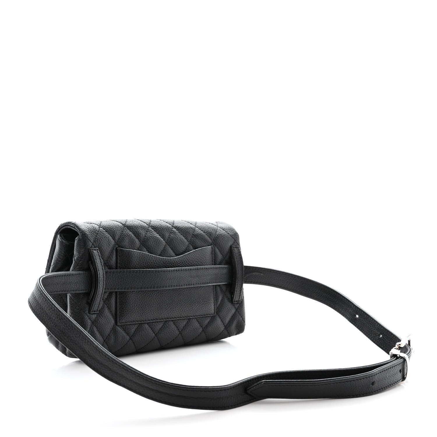 Chanel Grained Calfskin Quilted 2.55 Reissue Flap Belt Bag Clutch Black 3 of 12
