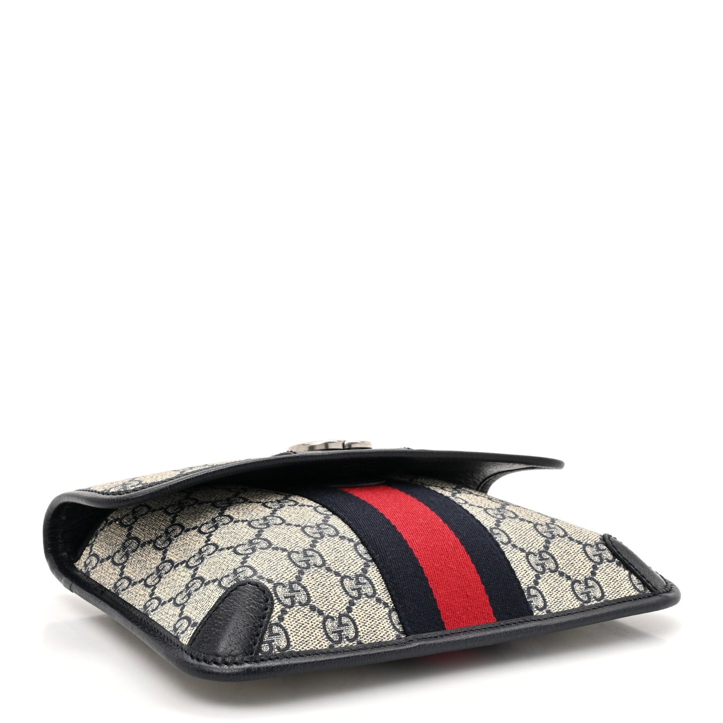 GG Supreme Monogram Web Small Ophidia Belt Bag 90 36 Beige Navy