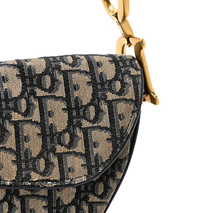 Christian Dior Oblique Saddle Bag Blue 13 of 18