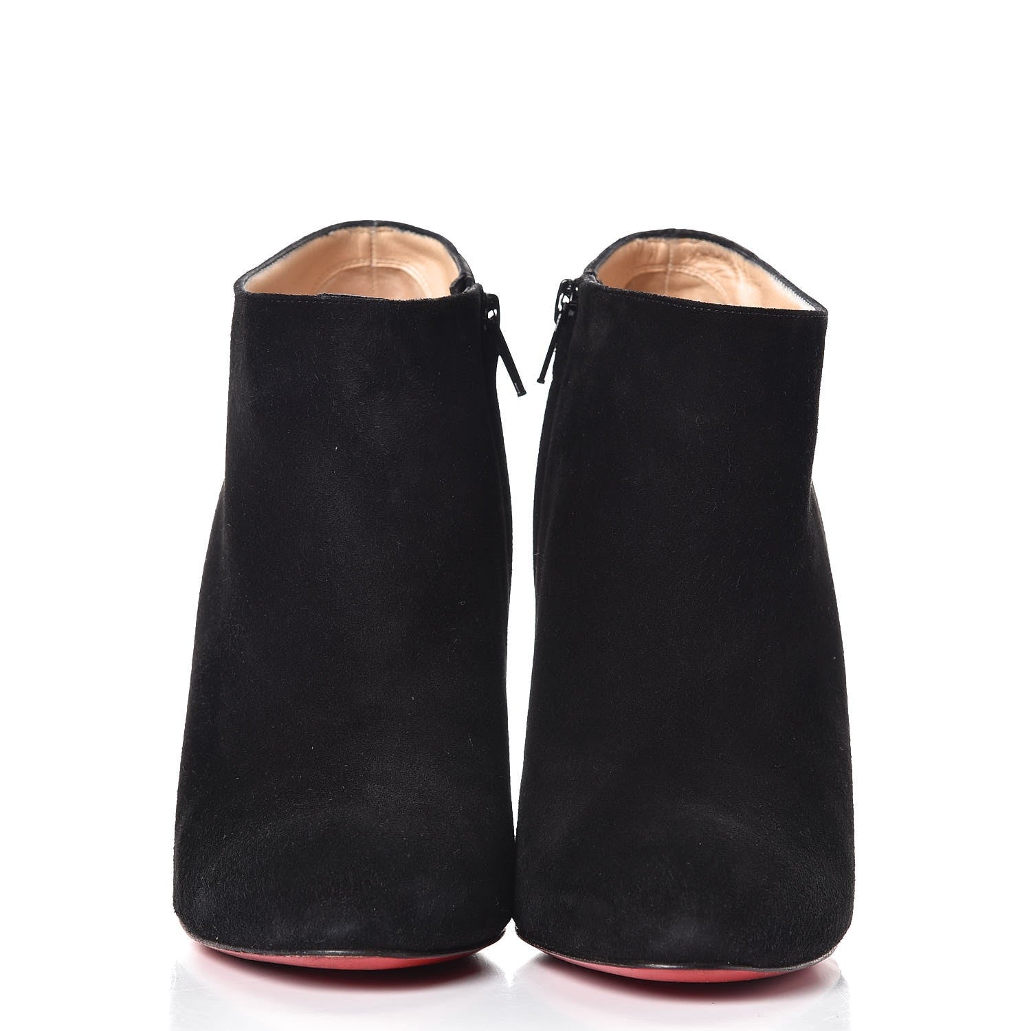 Christian Louboutin Suede Belle Zeppa 100 Wedge Ankle Boots 38.5 Black 2 of 9