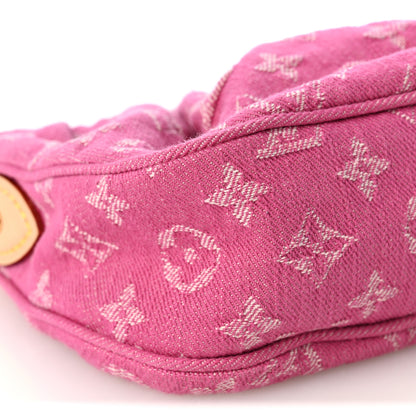 Louis Vuitton Monogram Denim Pochette Valley Fuchsia 7 of 8