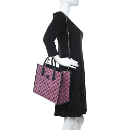 Gucci Monogram Multicolor Small Retro Interlocking G Childrens Tote Pink Blue 2 of 10