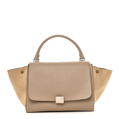 Celine Drummed Calfskin Suede Medium Trapeze Dune 1 of 11