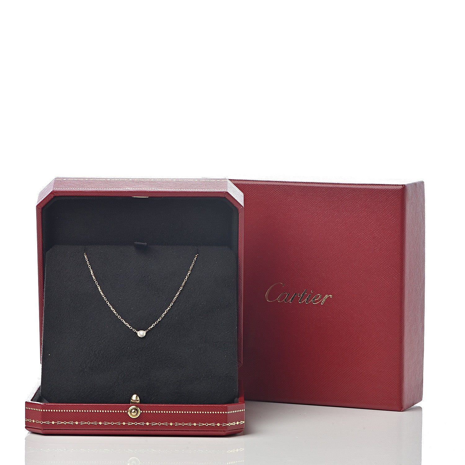 Cartier 18K Yellow Gold Diamond SM D'Amour Pendant Necklace 7 of 7