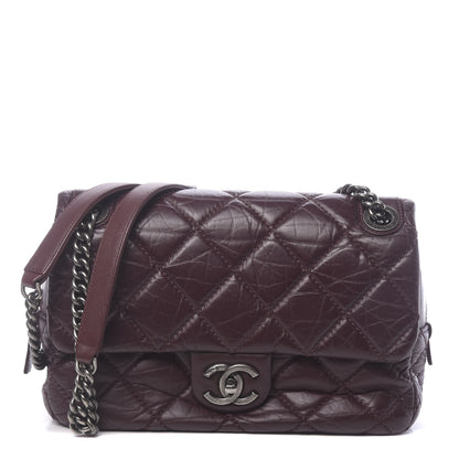 Chanel Aged Calfskin Medium New Portobello Flap Burgundy 1 of 10