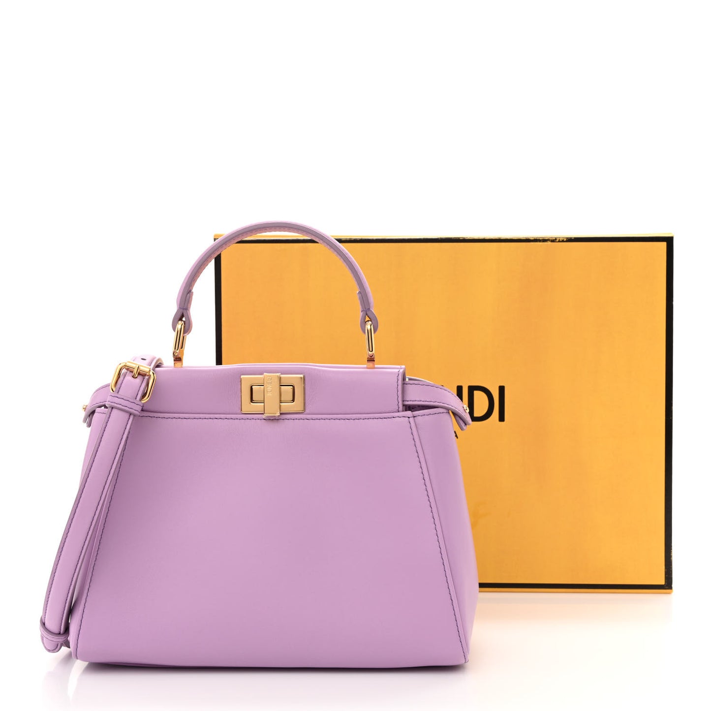 Nappa Stacked Bar Mini Peekaboo Iconic Satchel Violetta