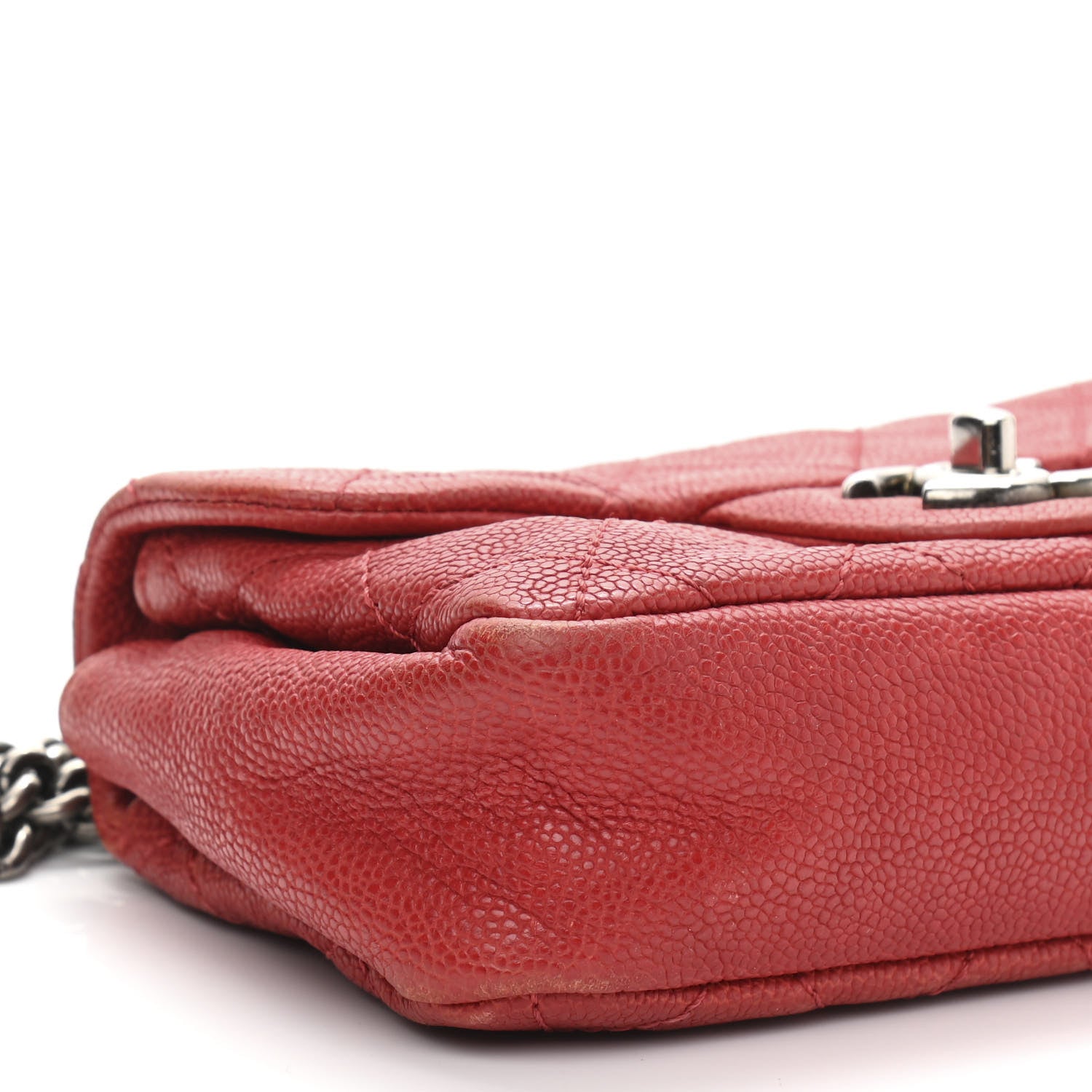 Chanel Caviar Quilted Mini Simply CC Flap Red 11 of 12