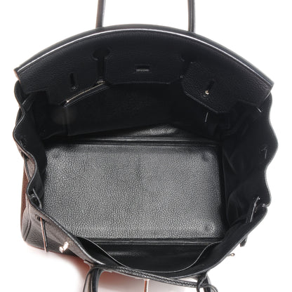 Hermes Taurillon Clemence Birkin 25 Black 6 of 8