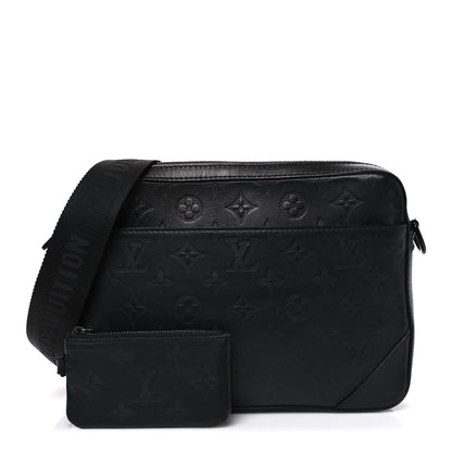 Louis Vuitton Calfskin Monogram Shadow Duo Messenger Black 3 of 10