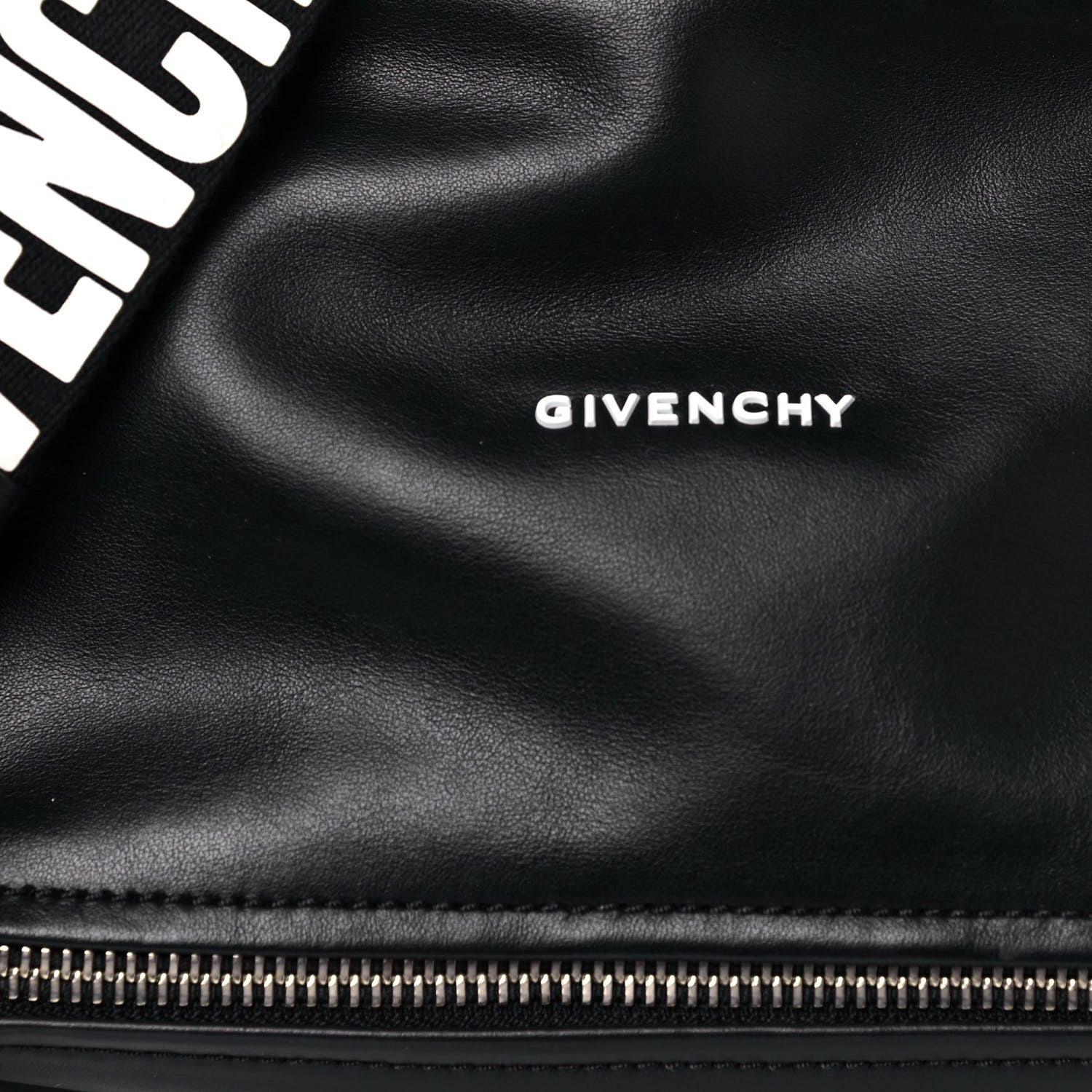 Givenchy Calfskin Small Pandora Logo Strap Black 8 of 14
