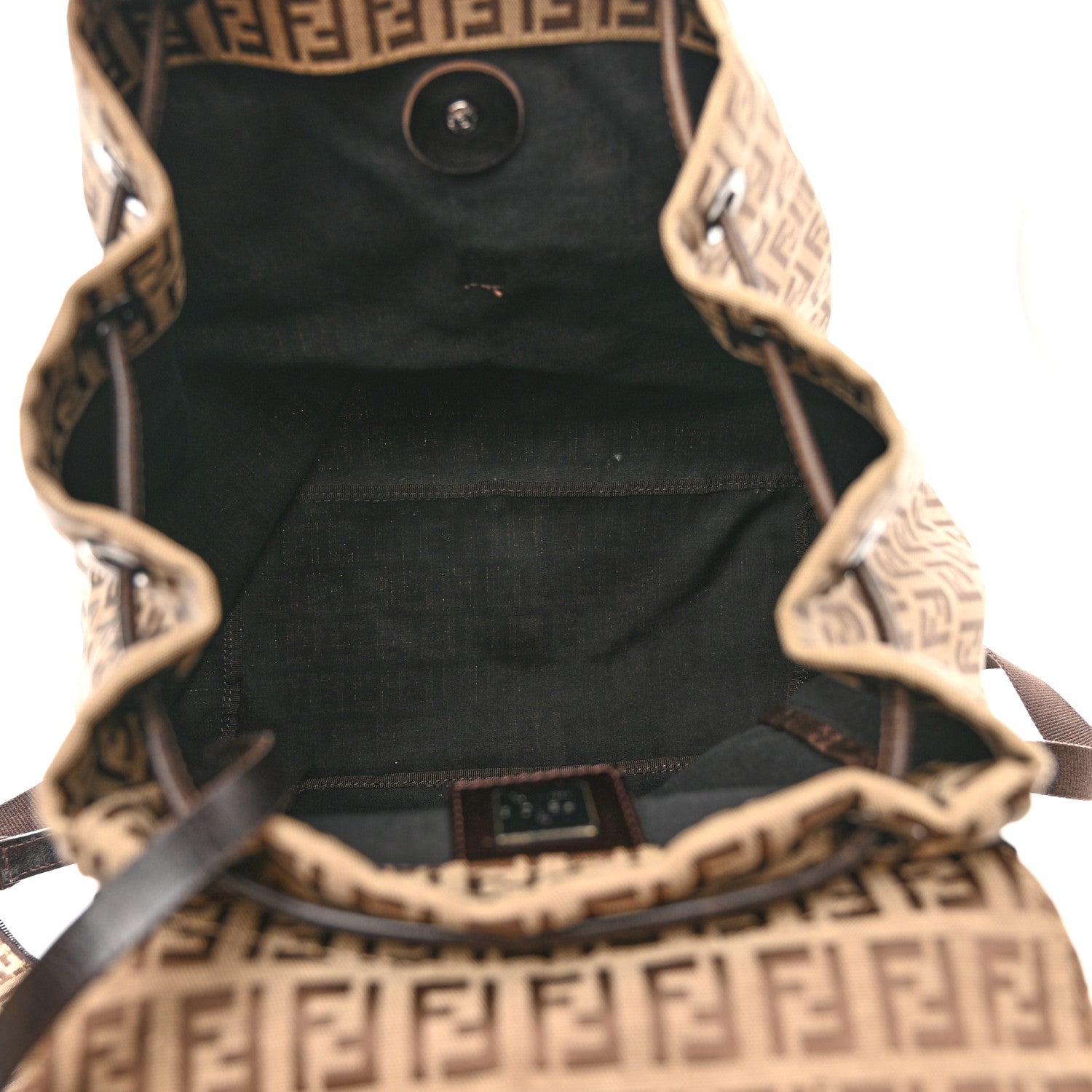 Fendi Zucchino Flap Backpack Tobacco 6 of 14