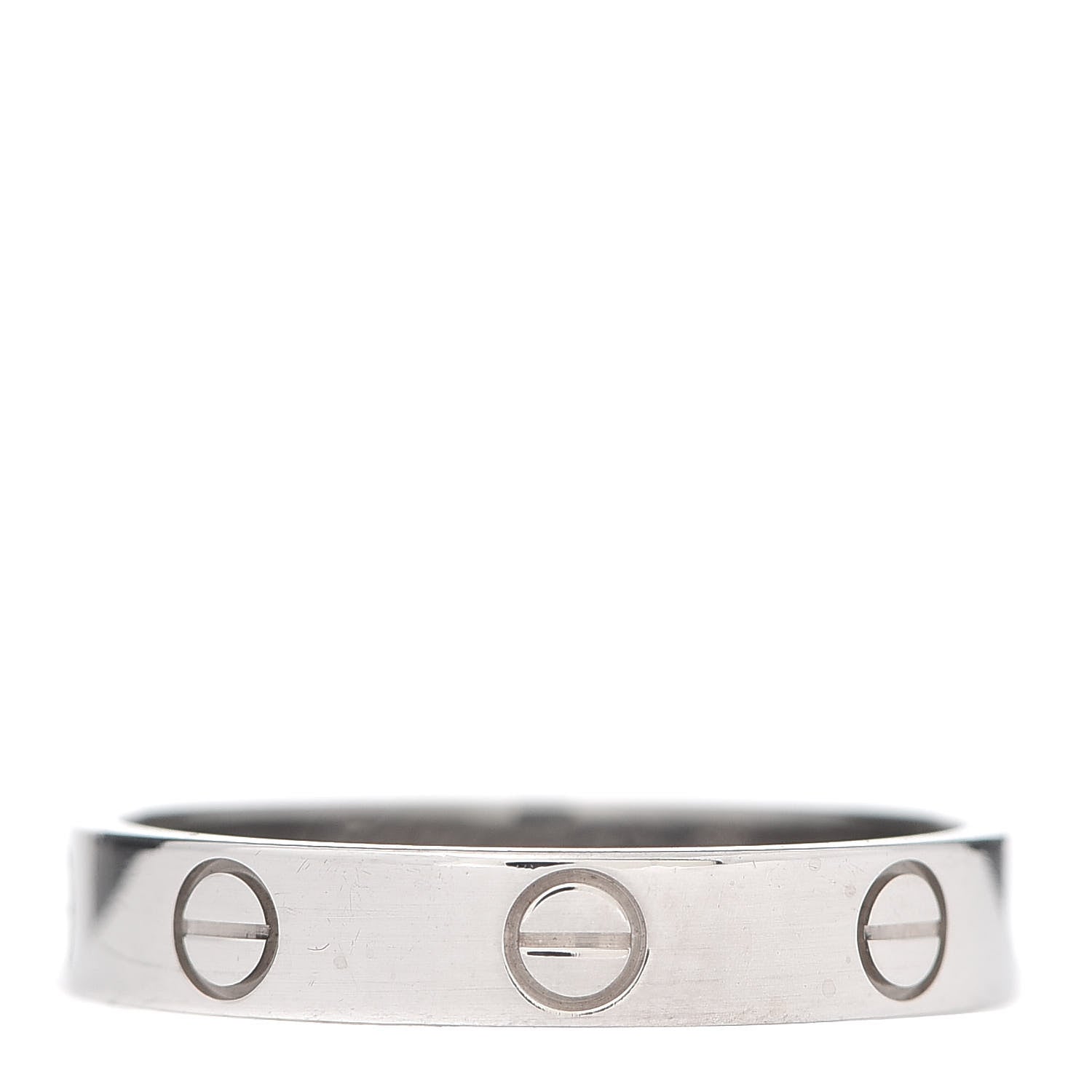 Cartier 18K White Gold 3.5mm LOVE Wedding Band Ring 55 7.25 3 of 6