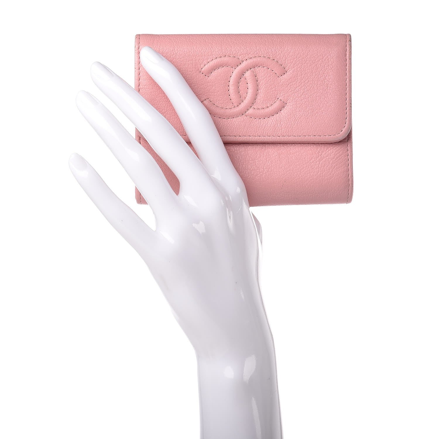 Chanel Calfskin CC Timeless Card Holder Pink 2 of 8