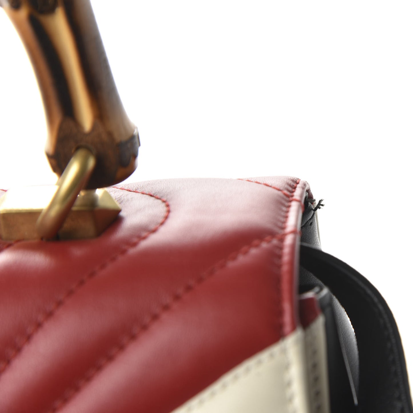 Calfskin Bamboo Trapuntata Queen Margaret Top Handle Bag Blue Agata Hibiscus Red Mystic White Sugar Pink