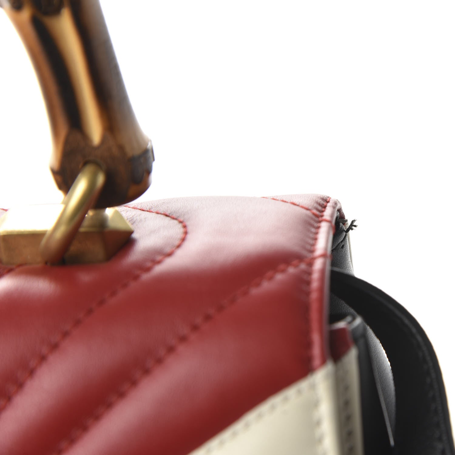 Gucci Calfskin Bamboo Trapuntata Queen Margaret Top Handle Bag Blue Agata Hibiscus Red Mystic White Sugar Pink 22 of 22