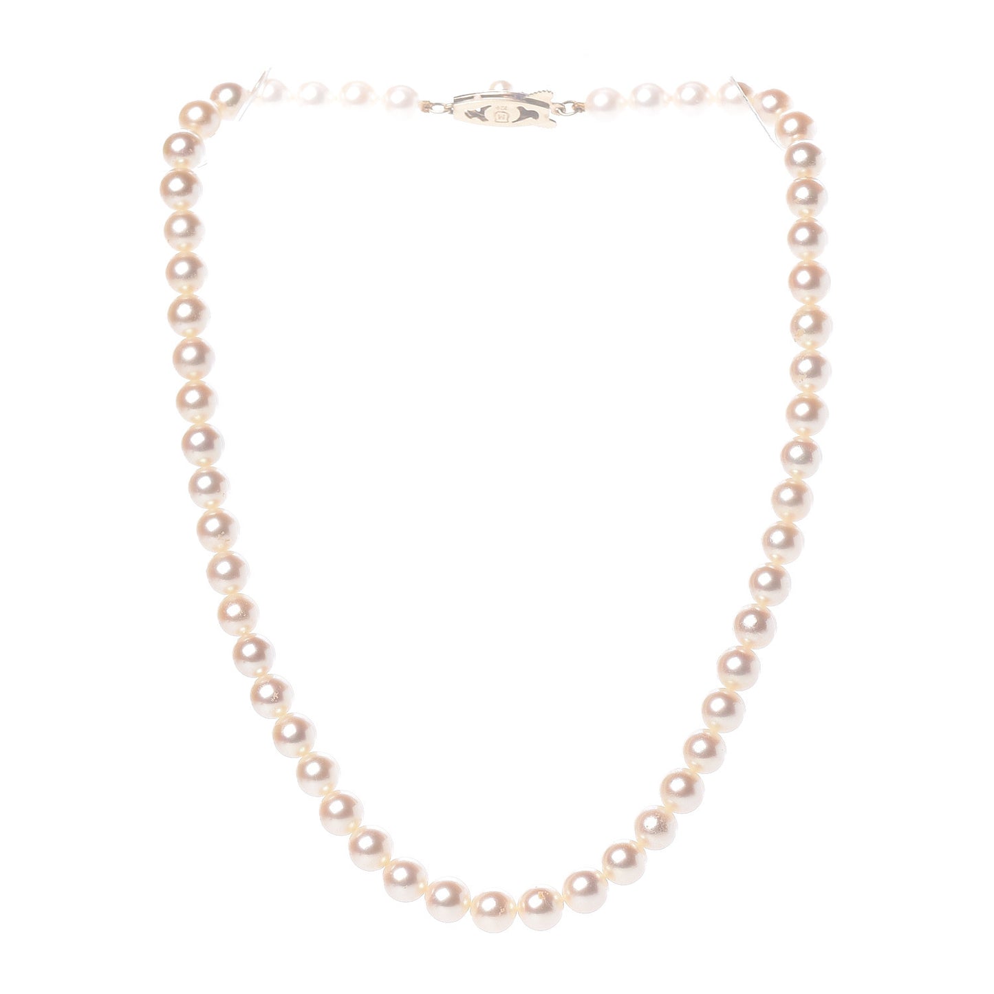 14K Yellow Akoya Pearl 6.5-7mm Strand Necklace