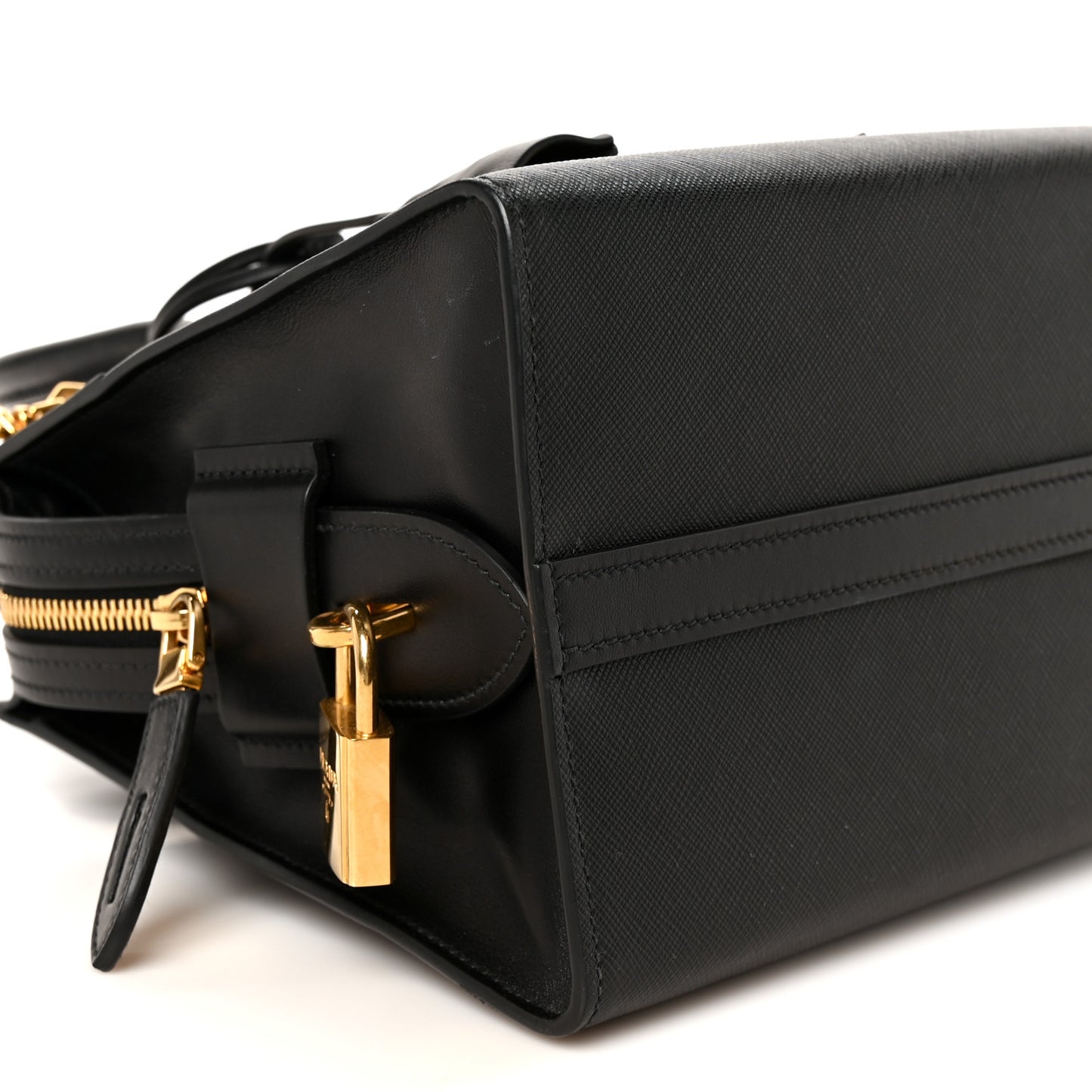 Saffiano City Calfskin Small Esplanade Black