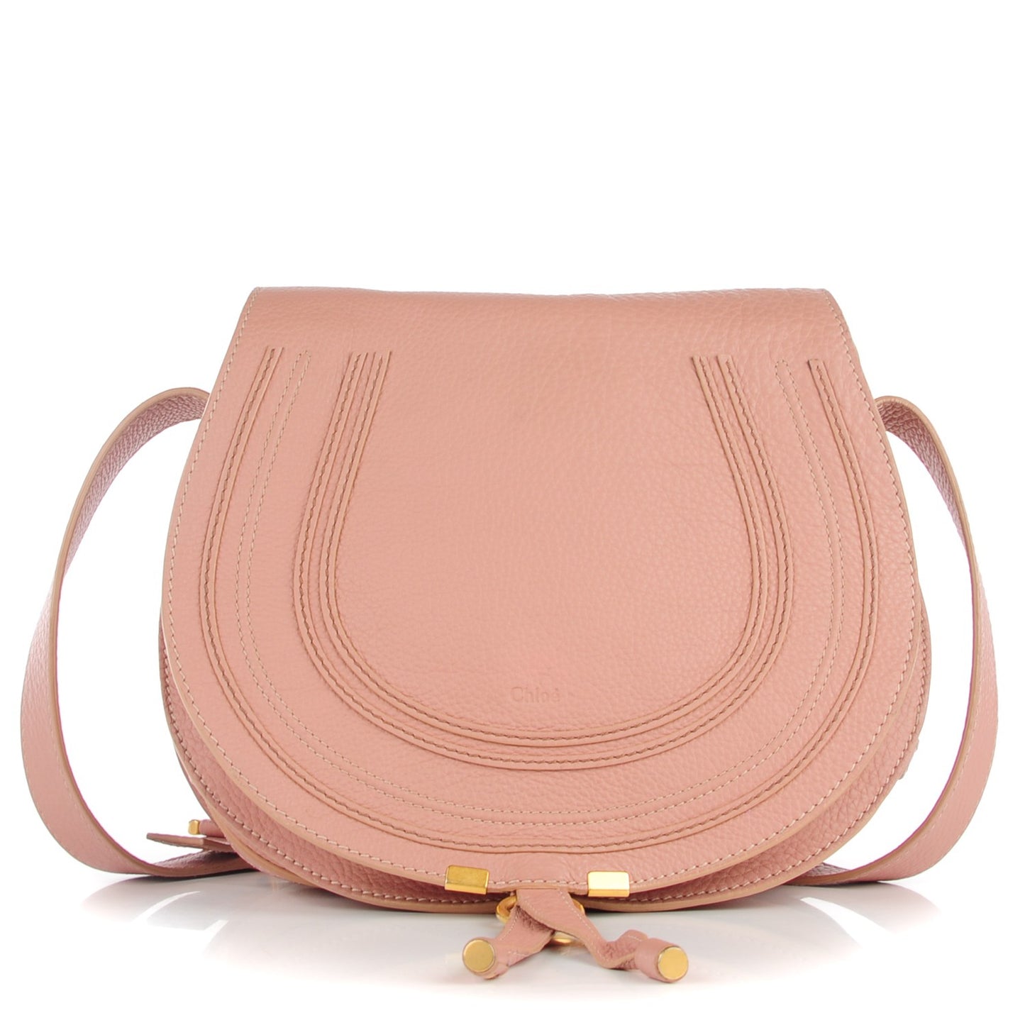 Calfskin Medium Marcie Shoulder Bag Anemone Pink