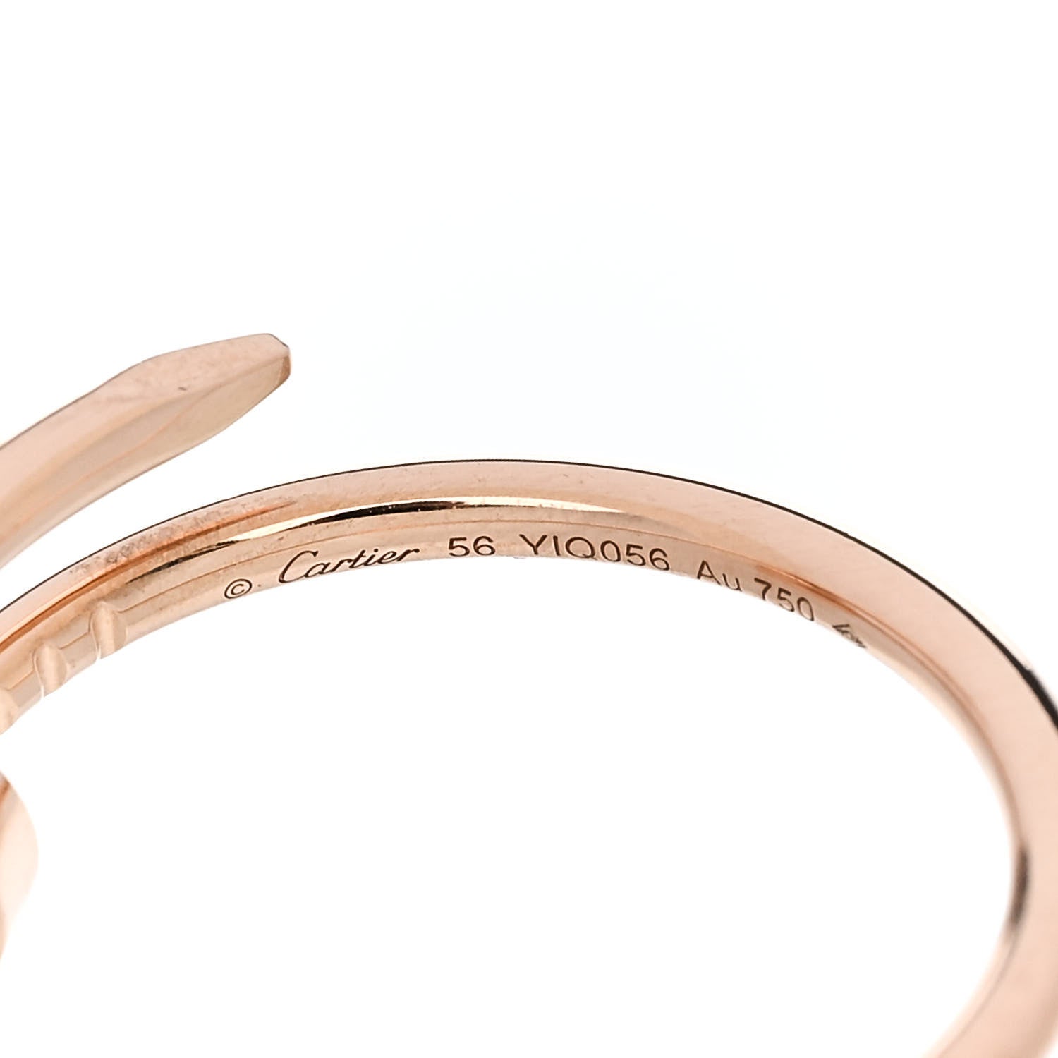 Cartier 18K Pink Gold Small Juste Un Clou Ring 56 7.5 5 of 5