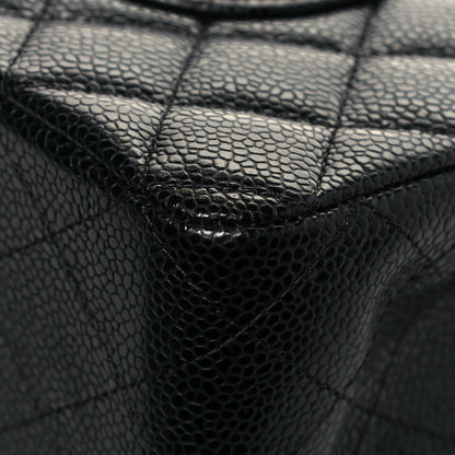 Chanel Caviar Quilted Medium Double Flap Black 12 of 14