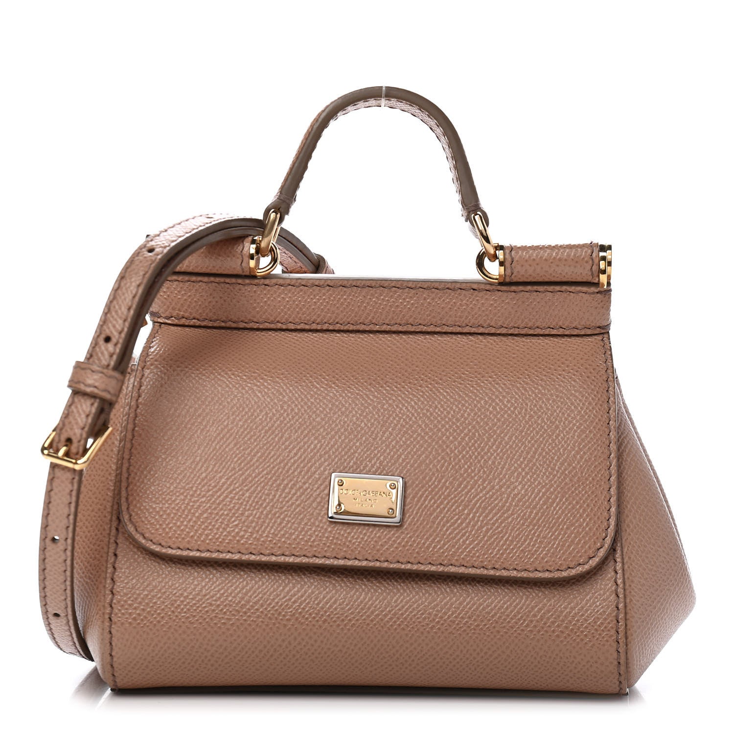 Dolce & Gabbana Dauphine Mini Miss Sicily Satchel Tortora Sand 1 of 7